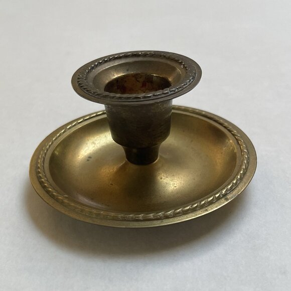 Vintage Brass Candlestick Holder Made In India Decor Home - Picture 1 of 7